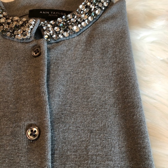 Ann Taylor Rhinestone Cardigan READ DESCRIPTION - Picture 5 of 11